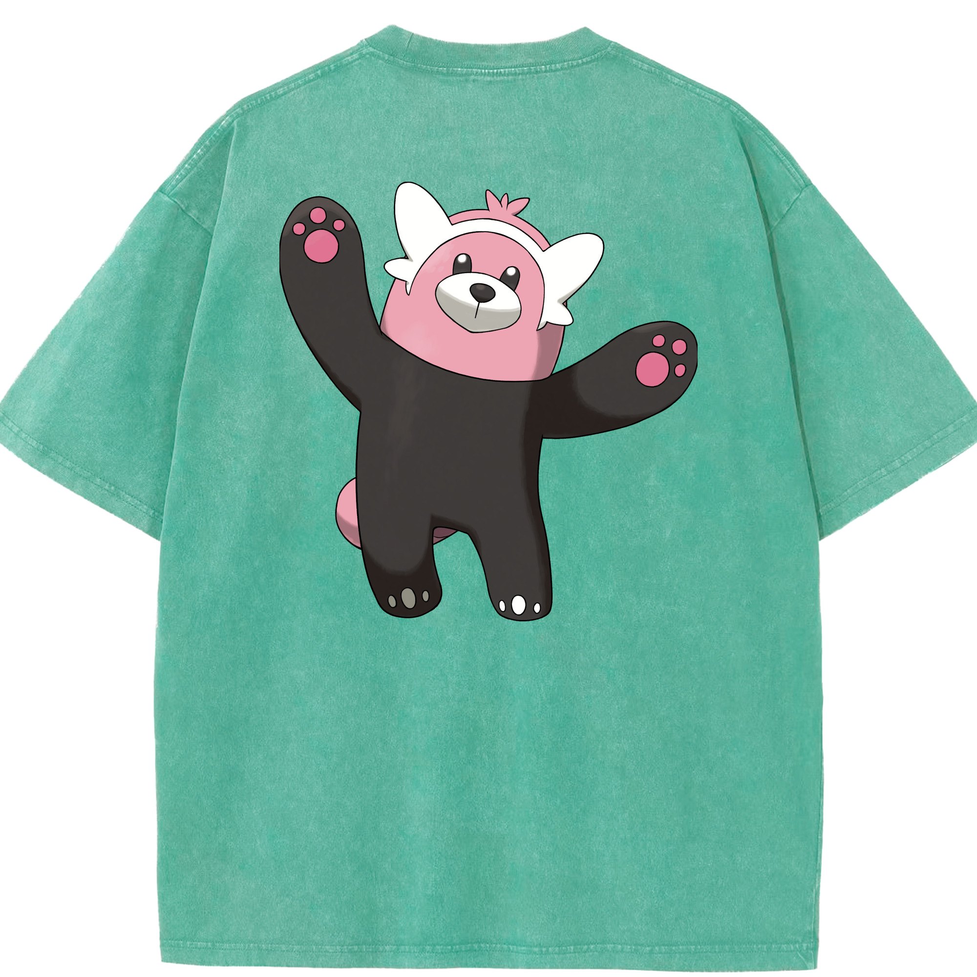 （画像用） ポケットモンスター Pokémon 綿100% ヴィンテージ風 半袖Tシャツ（背面プリント）